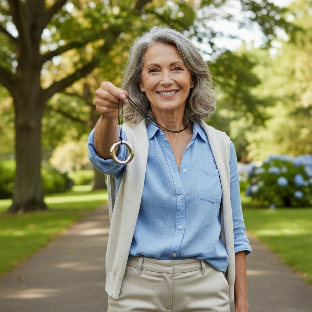 Woman holding UPTAVIT